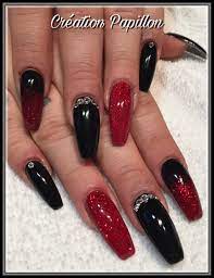 Sparkle blue long coffin nails. Pin By Stacie Sakuma On Cool Nail Designs Winter Nail Designs Glitter Red Nails Glitter Gothic Nails
