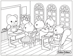 Welcome to calico critters where you can meet your favourite calico critters characters, watch videos, read stories and download activities and more! Calico Critters School Learning Coloring Pages Printable