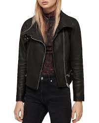 Allsaints Bales Leather Biker Jacket Women Bloomingdale S Womens Biker Jacket Jackets Leather Biker Jacket