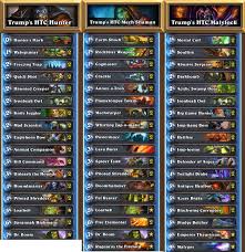 Free rogue (in progress!) free warlock. Htc Recharged 2015 Trump S Winning Decklists Hearthstone Metabomb