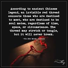 There is a kind of invisible thread between the actor and the audience, and when it's there it's stunning, and there is nothing to match that. According To Ancient Chinese Legend An Invisible Red Thread Connects
