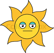 Expressionless face emoji looks much like the 😐 neutral face emoji but with the 👀 eyes closed. Poker Face Sun Emoji Outline Stock Vector Colourbox