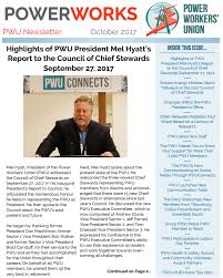 Powerworks Pwu Newsletter October 2017 Power Workers Union