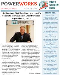 Powerworks Pwu Newsletter October 2017 Power Workers Union