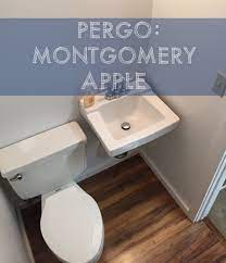 Note that you cannot install pergo outlast in bathrooms with a floor drain (such as a wet room) or with a sump pump (such as you might require in a basement bathroom). Down To The Details Pergo Laminate Flooring In The Basement Bathroom This American House