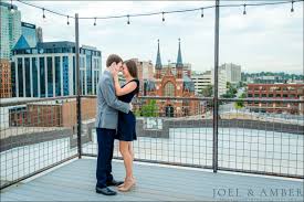 Molly & Alex // Downtown Rooftop Engagement Session