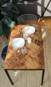 We Love This Diy Herringbone Table Click Through For More Info Follow For More Diy Kitchen Design Diy Decor Home Diy