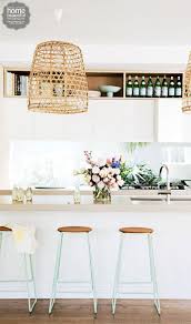 Mint Green Stools Are A Sweet Touch In This Light And Airy Kitchen Kitchen Inspiration Design Kitchen Interior Gorgeous Kitchens