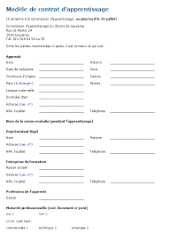 Fin de contrat d apprentissage. Contrat D Apprentissage Modele A Telecharger