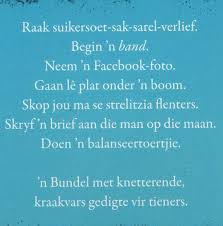 Check spelling or type a new query. Afrikaans Fiction B 1 S Cc K Toulopers Verse Vir Tieners Jaco Jacobs Was Listed For R65 00 On 5 Sep At 06 16 By Casacaritas In South Africa Id 478749951