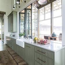 Farmhouse Kitchen Sink Under Windows Design Ideas