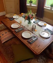 What are the low japanese tables called? Inviting Floor Dining Table Bringing Japanese Into House Gabdearq