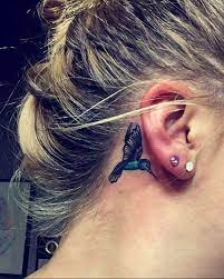 Hummingbird Tattoo Behind Ear Hummingbird Tattoo Behind Ear Tattoos Small Bird Tattoos