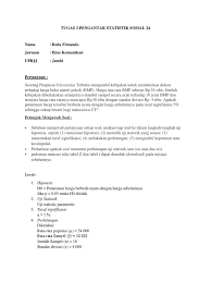 Jawaban tugas 3 pengantar statistik sosial ut. Tugas 3 Pengantar Statistik Sosial 24