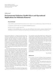 Can be termed as pollution. Pdf Environmental Pollution Health Effects And Operational Implications For Pollutants Removal