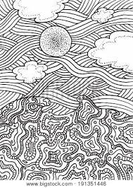 Printable adult coloring pages featuring themes like animals, holidays, nature, and more. Summer Sea Sky Clouds Vector Photo Free Trial Bigstock