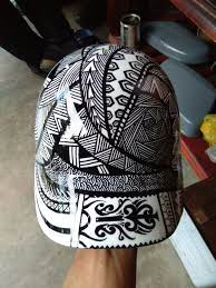Dicky Design Helmet Custompaint Kustompaint Maori Design Handmade Fibreglass Trucker Hat Cap Helmet