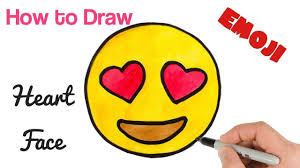 How To Draw Emoji Smiling Face With Heart Shaped Eyes Emoji Drawings Emoji Drawings Emoji Drawing Eyes Emoji