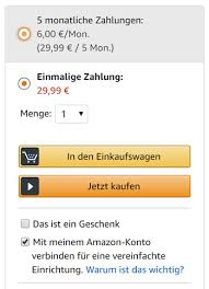 Die kosten für abhebungen entfallen komplett, wenn sie ihre amazon kreditkarte vorher mit geld aufladen. Amazon Ratenzahlung Haufige Fragen Spater Zahlen Smarter Shoppen