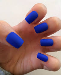 Matte Black And Blue Ombre Nails Fake Nails Daisy Nails Daisies Nail Art Press On Nails Blue Matte Nails Blue Nails Royal Blue Nails