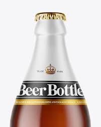 Amber Glass Beer Bottle Mockup In Bottle Mockups On Yellow Images Object Mockups