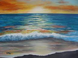 Ocean Sunset Print Seascape Nautical Sunset Lake Art Etsy Sunset Lake Art Lake Art Cabin Art