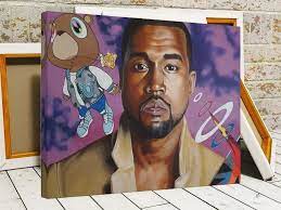 Hypebeast Kanye West Graduation Pop Illustration Art Wall Canvas Bear Paintings West Art Pop Illustration
