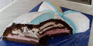 Babybauch , schlicht mit schleife. Sandy S Kitchendreams Babybauch Torte