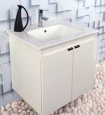 This type is ideal for larger homes—or couples. Buy Stainless Steel Bathroom Vanity In White With Counter Top Wash Basin By Tusker Online Vanities Bath Discontinued Pepperfry Product