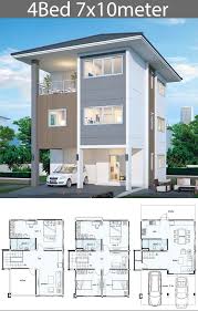 5 Ideas Home Design Plan 7x10m Samphoas Plan Sims House Plans Town House Floor Plan Home Design Plan