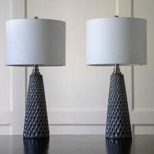 Decor Therapy Jameson 26 5 In Gray Table Lamp With Linen Shade Mp1629 Grey Table Lamps Ceramic Table Lamps Table Lamp