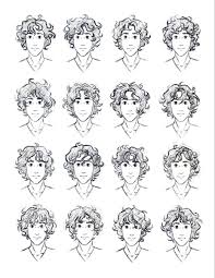 Curly Anime Hair Curly Hair Drawing Boy Hair Drawing Hair Reference