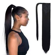 Seikea Clip In Ponytail Extension Wrap Around Long Straight Pony Tail Hair 28 Inch Synthetic Clip In Ponytail Clip In Ponytail Extensions Hair Ponytail Styles