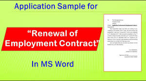 You don't want to miss an opportunity because a contract has expired, leaving the customer free to shop around or worse, learn that the business operates well enough without your services. How To Write An Application For Renewal Of Employment Contract Job Extension Request Letter Youtube