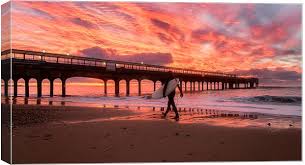 We know that following the updated guidance from the government allowing wider access to outdoor spa. Surfer At Sunrise Bournemouth Beach Canvas Print By Jennie Franklin Landscape Prints Canvas