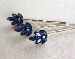 Easy bend branches allow you to place and shape in hair as you like. Blue Hair Pins Etsy