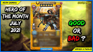 She is an average mana speed hero, that hits 3 enemies with moderate damage, and spawns a single beefy minion. Review Grading Hero Of The Month Devana Empires Puzzles Sneak Peek Youtube