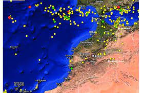 Seismicity map of northern Morocco and its neighboring regions showing... |  Download Scientific Diagram