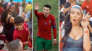 Georgina rodríguez was born on january 27, 1995 in jaca, a city in northeastern spain to ana maria hernandez and jorge rodriguez. Georgina Rodriguez And Cr7 Jr Attend Match Vs France In Budapest Euro 2020 Youtube