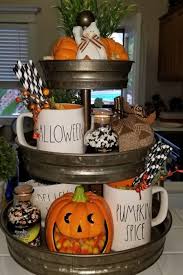 55 Ways To Decorate Your Tiered Tray For Halloween Easy Diy Halloween Decorations Halloween Decorations Indoor Halloween Kitchen