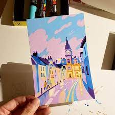 Angela Pan Painting Art Projects Gouache Art Amazing Art Painting