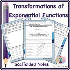 These Scaffolded Notes Define Give Examples And Classwork For Transformations Of Exponential Functions The P Exponential Functions Exponential Teaching Style