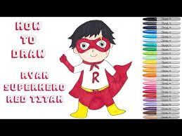 The coloring page that they color is based on red titan vs dark titan from ryan's toysreview on youtube. How To Draw And Color Super Hero Boy Ryan From Ryan Toys Review Drawing For Kids Kathleen Sullivan