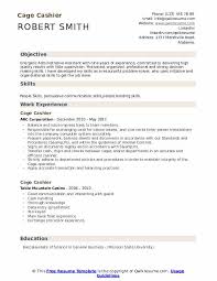Cage Cashier Resume Samples Qwikresume