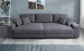 Inosign 3 sitzer sofa juno in trendigen farben in 3 unterschiedlichen bezugsqualitäten und mit schönen chromfarbenen metallbeinen breite 185 cm gelb webstoff. Bobb Big Sofa Arissa De Luxe Anthrazit Hoffner