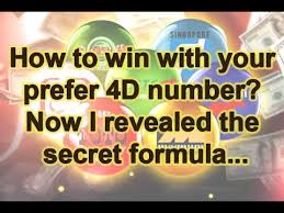 How To Win With Your Prefer 4d Numbers Now I Revealed The Secret Formula 23 August 2020 Youtube