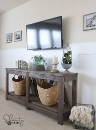 Diy Diagonal Base Farmhouse Console Table Farmhouse Console Table Diy Console Table Diy Entryway Table