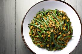 Fried Brown Rice With Chickpeas Green Beans And Herbs Nyssa S Kitchen Recipe Green Beans Vegetarian Recipes Healthy Fried Brown Rice