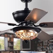 Shop Micago Black 52 Inch Lighted Glass Bowl Shade Ceiling Fan With Remote 52 Inches Diameter 52 Inches Diameter On Sale Overstock 28566792