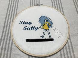 Counted cross stitch patterns, columbus, ohio. Fo Finished A Sign For My Work Team Who Says This Often My First Time Framing In A Hoop And My First Time Using Beads From My Cat Hates You On Etsy